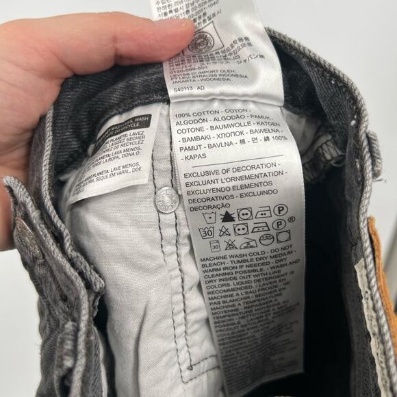 Levi’s 501 High Rise Button Fly Distressed Denim Shorts - Picture 6 of 7